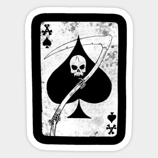 Ace of Spades ))(( Vietnam War Era Death Card Sticker